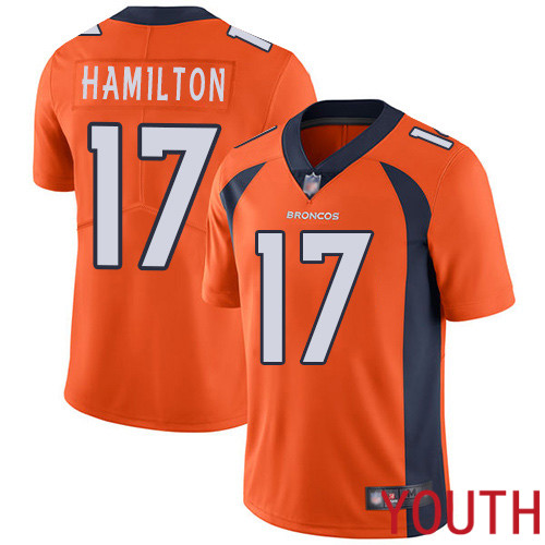 Youth Denver Broncos #17 DaeSean Hamilton Orange Team Color Vapor Untouchable Limited Player Football NFL Jersey